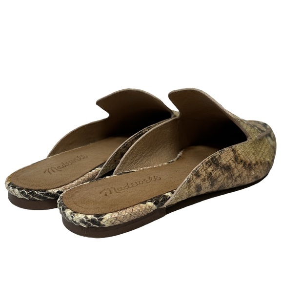 MADEWELL | The Frances Skimmer Mule in Snake Embossed Leather Slide Sandal Shoe - Picture 8 of 16